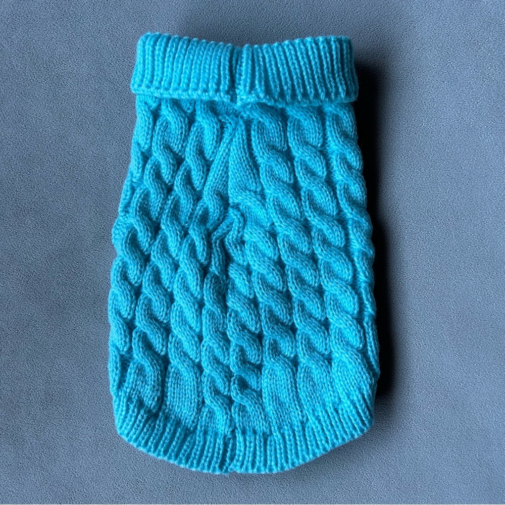 Knit Pet Sweater ~ Blue ~ Size Small ~ Brand New!